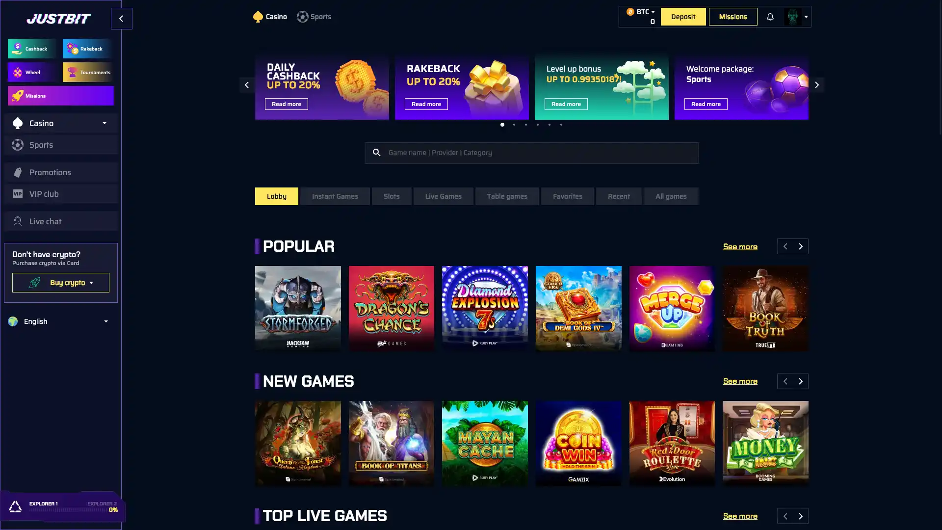 Justbit Nederland – Officiële Online Casino 2026 image 3